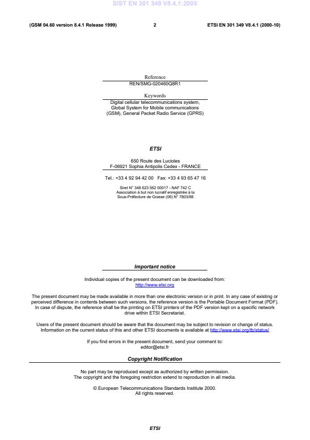 SIST EN 301 349 V8.4.1:2005 SIST EN 301 349 V8.4.1:2005 - Page 4 preview