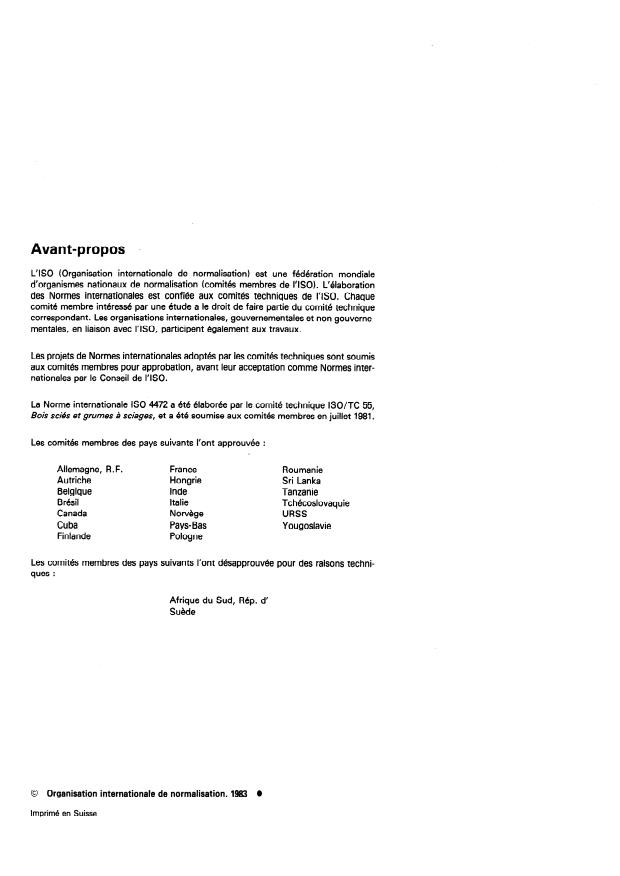 ISO 4472:1983 ISO 4472:1983 - Sciages de bois résineux et feuillus -- Paquets pour le transport - Page 2 preview