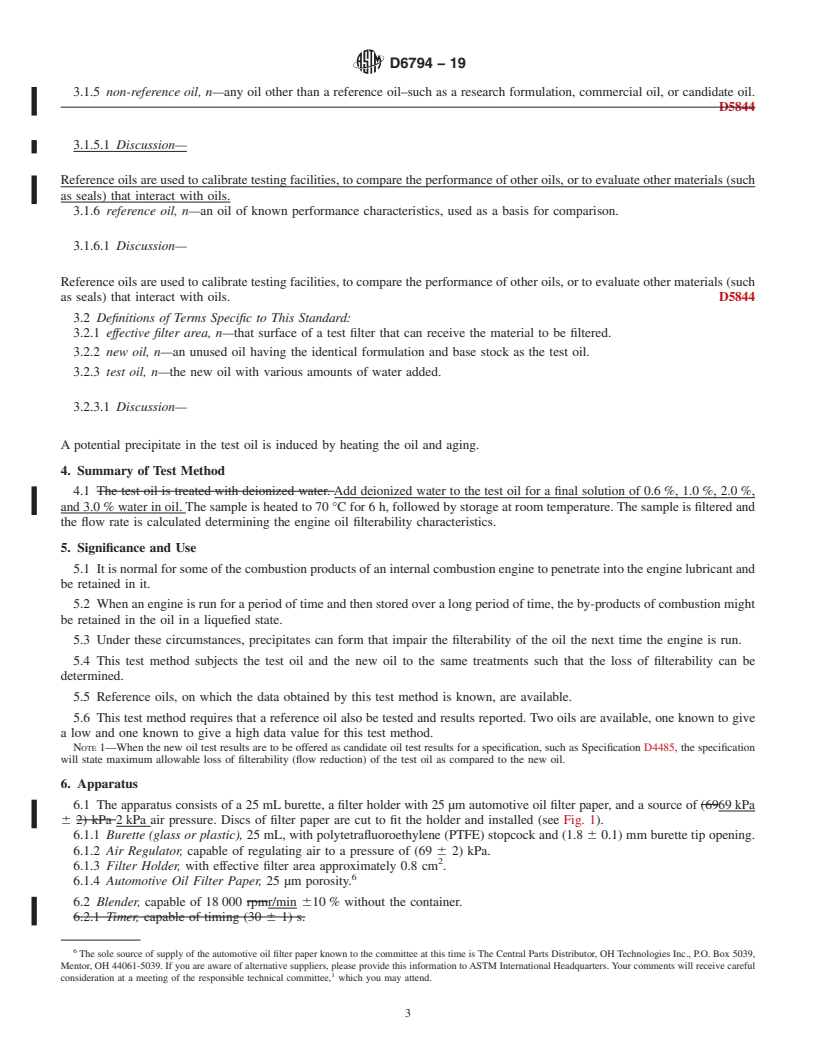 REDLINE ASTM D6794-19 - Standard Test Method for  Measuring the Effect on Filterability of Engine Oils After   Treatment with Various Amounts of Water and a Long (6&#x2009;h) Heating  Time