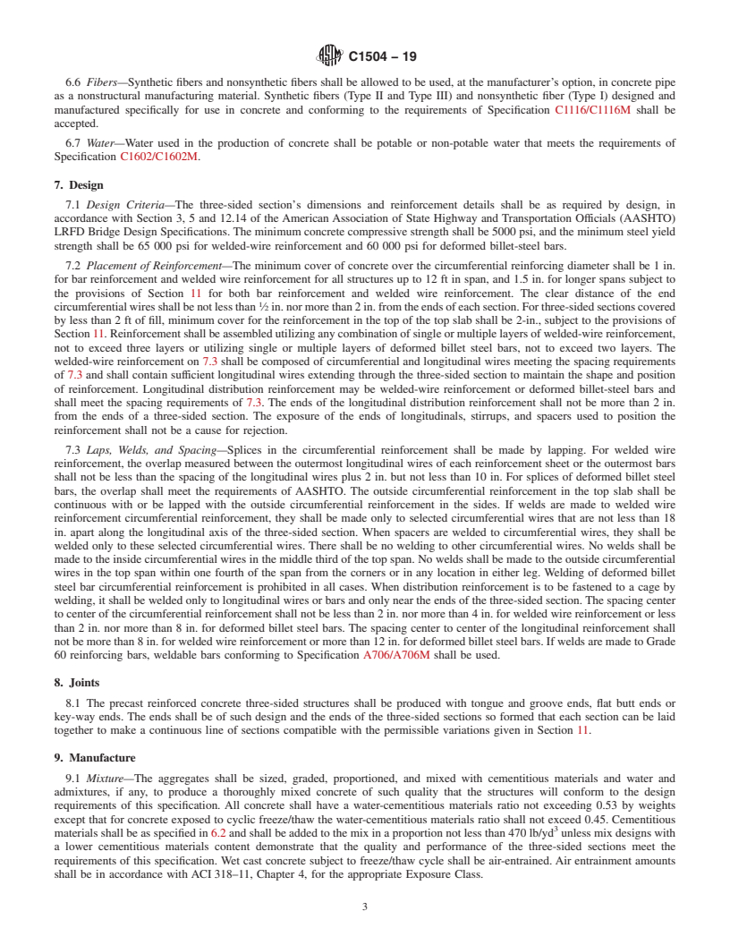 ASTM C1504-19 - Standard Specification for Manufacture of Precast ...