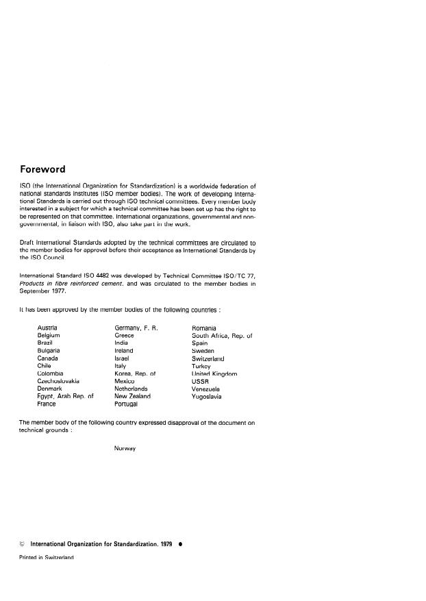 ISO 4482:1979 ISO 4482:1979 - Asbestos-cement pipelines -- Guide for laying - Page 2 preview