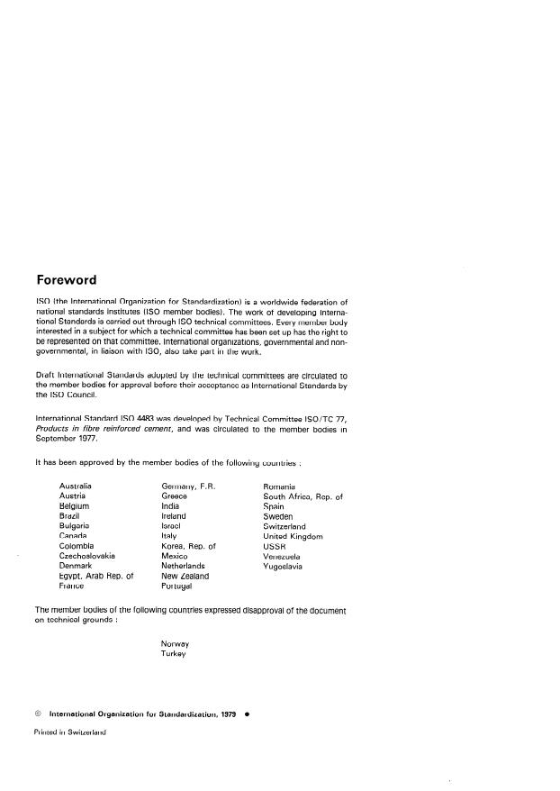 ISO 4483:1979 ISO 4483:1979 - Asbestos-cement pipelines -- Field pressure testing - Page 2 preview