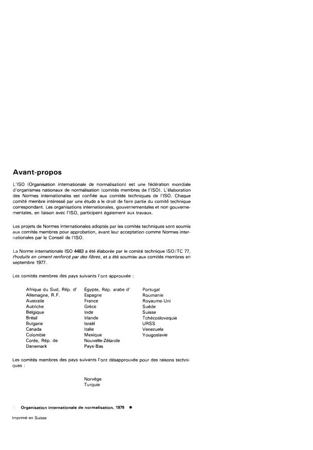 ISO 4483:1979 ISO 4483:1979 - Canalisations en amiante-ciment -- Essais de pression en oeuvre - Page 2 preview