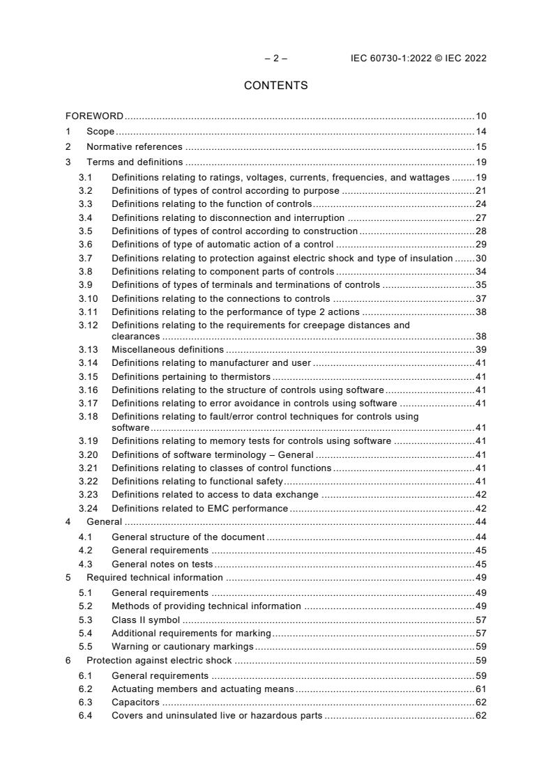 IEC 60730-1:2022 IEC 60730-1:2022 - Automatic electrical controls - Part 1: General requirements
Released:9/19/2022 - Page 4 preview