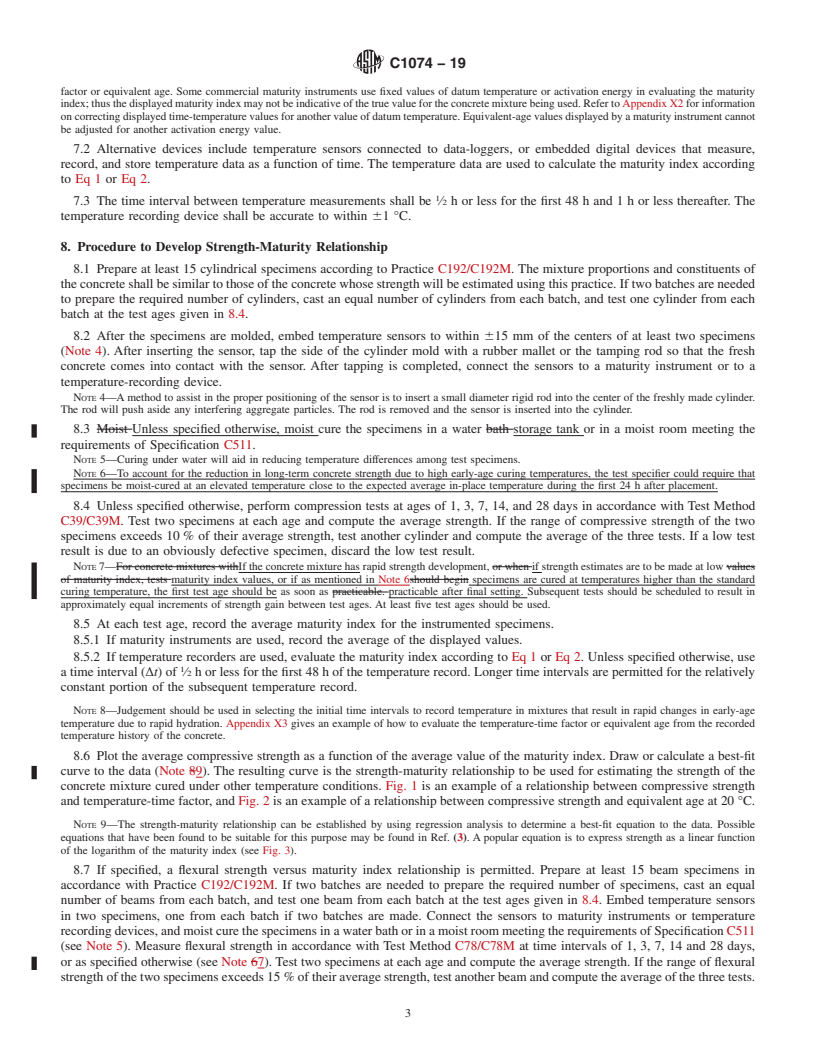 REDLINE ASTM C1074-19 - Standard Practice for Estimating Concrete Strength by the Maturity Method