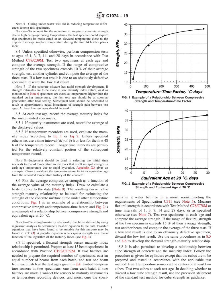 ASTM C1074-19 - Standard Practice for Estimating Concrete Strength by the Maturity Method