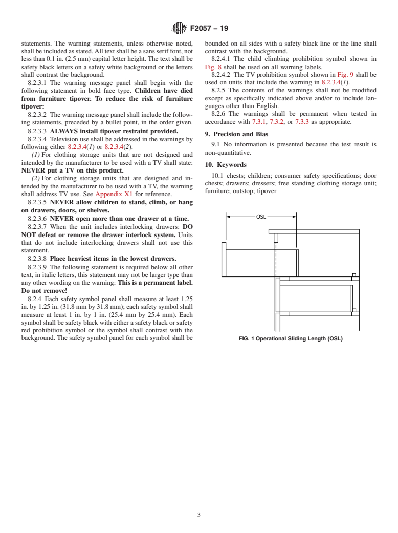 ASTM F2057-19 - Standard Safety Specification for  Clothing Storage Units