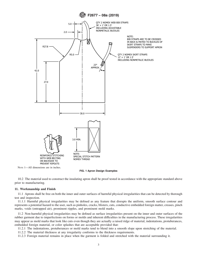 REDLINE ASTM F2677-08a(2019) - Standard Specification for  Electrically Insulating Aprons