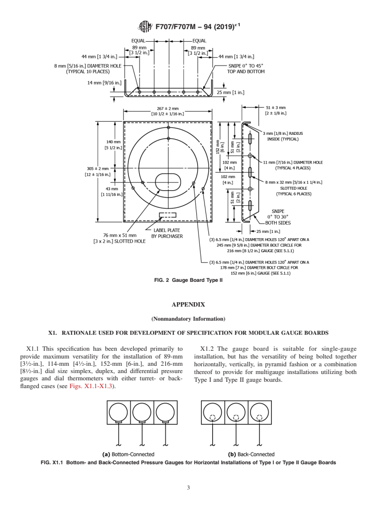 ASTM F707/F707M-94(2019)e1 - Standard Specification for  Modular Gauge Boards