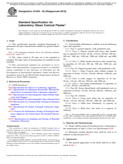 ASTM E1404-94(2019) ASTM E1404-94(2019) - Standard Specification for Laboratory Glass Conical Flasks - Page 1 preview