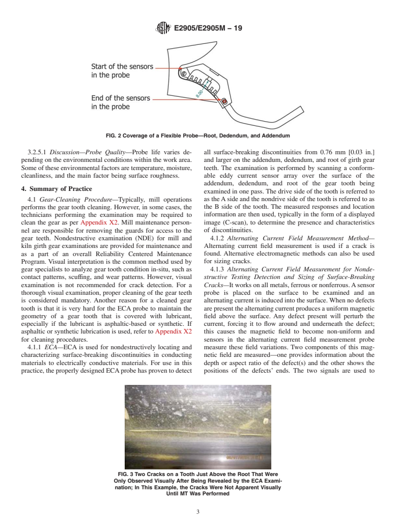 ASTM E2905/E2905M-19 - Standard Practice for Examination of Mill and Kiln Girth Gear Teeth&#x2014;Electromagnetic  Methods