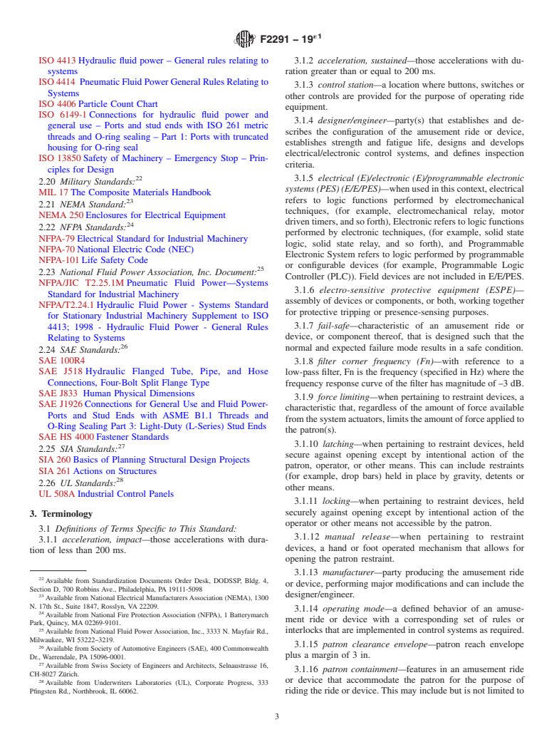 ASTM F2291-19e1 - Standard Practice for Design of Amusement Rides and Devices