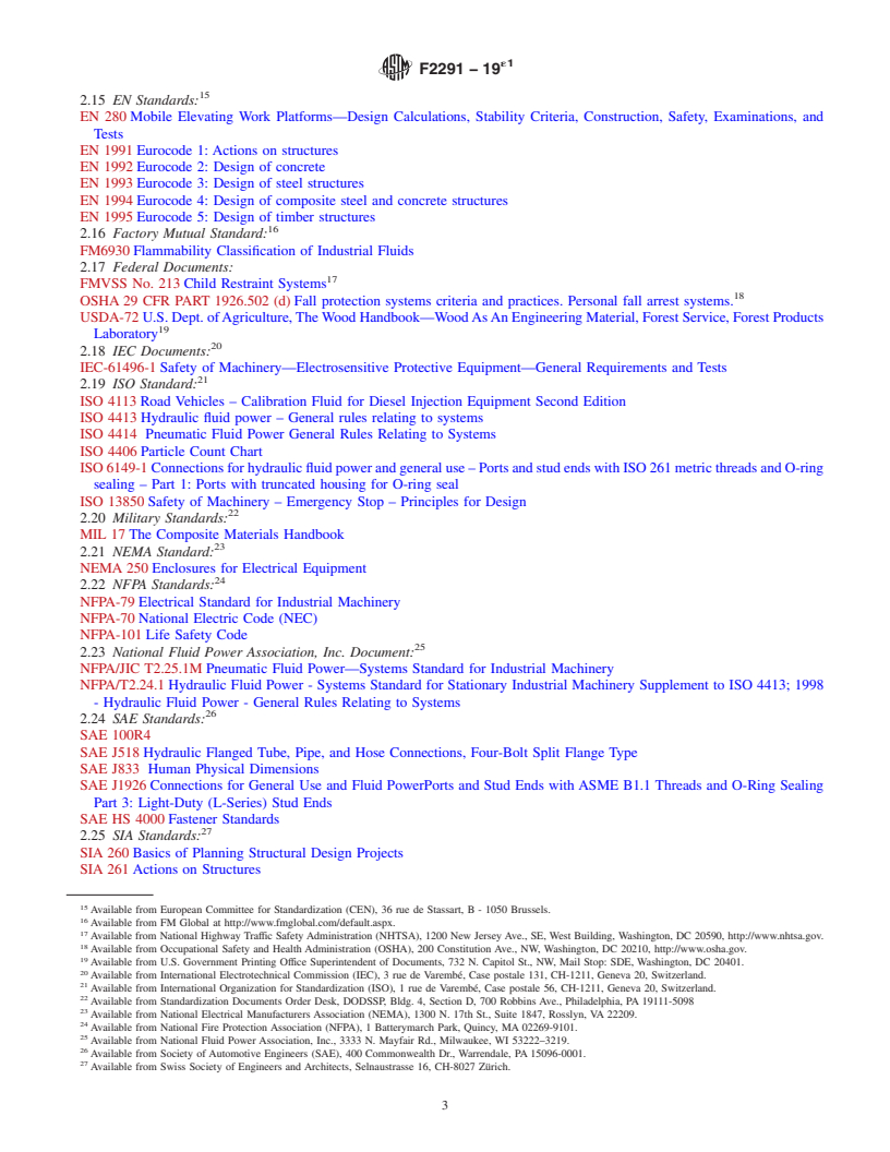 REDLINE ASTM F2291-19e1 - Standard Practice for Design of Amusement Rides and Devices