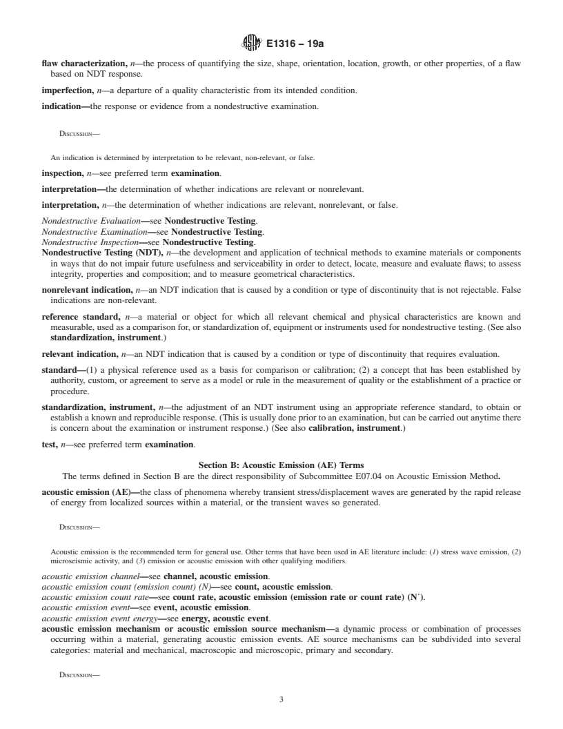 REDLINE ASTM E1316-19a - Standard Terminology for  Nondestructive Examinations