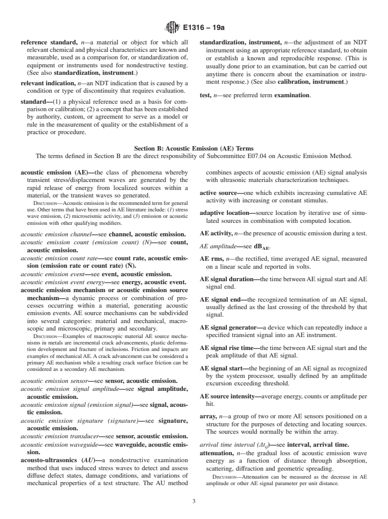 ASTM E1316-19a - Standard Terminology for  Nondestructive Examinations