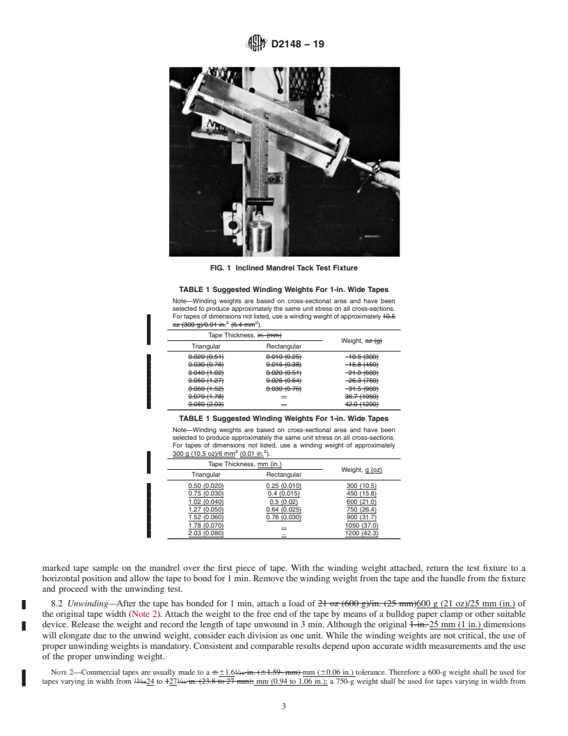 REDLINE ASTM D2148-19 - Standard Test Methods for  Bondable Silicone Rubber Tapes Used for Electrical Insulation