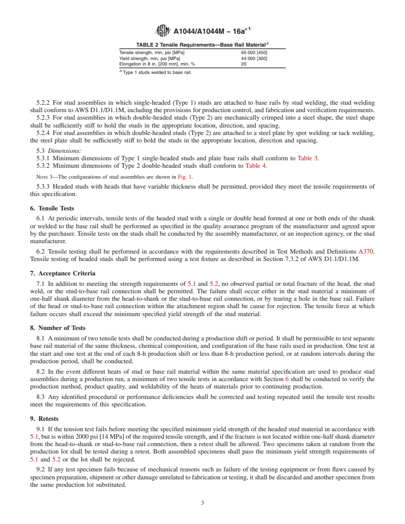 REDLINE ASTM A1044/A1044M-16ae1 - Standard Specification for  Steel Stud Assemblies for Shear Reinforcement of Concrete