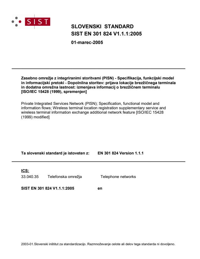 EN 301 824 V1.1.1:2005