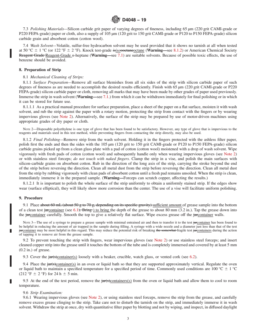 REDLINE ASTM D4048-19 - Standard Test Method for  Detection of Copper Corrosion from Lubricating Grease