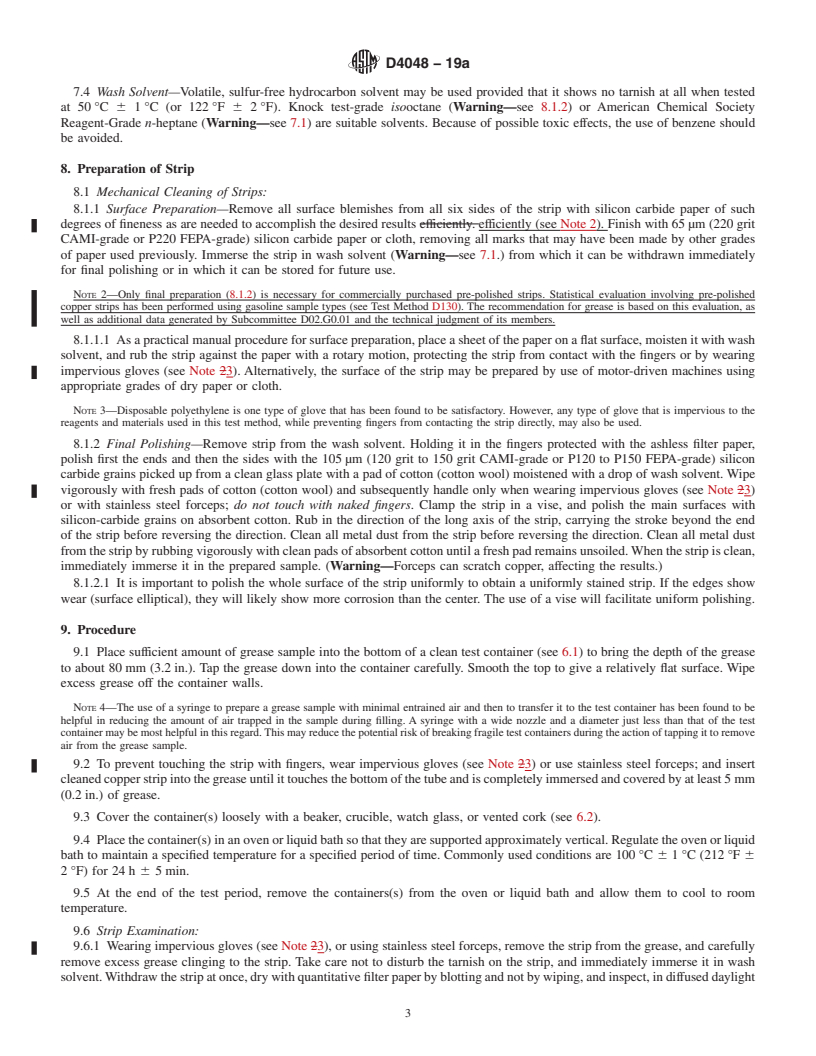 REDLINE ASTM D4048-19a - Standard Test Method for  Detection of Copper Corrosion from Lubricating Grease