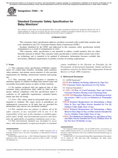 ASTM F2951-19 ASTM F2951-19 - Standard Consumer Safety Specification for Baby Monitors - Page 1 preview