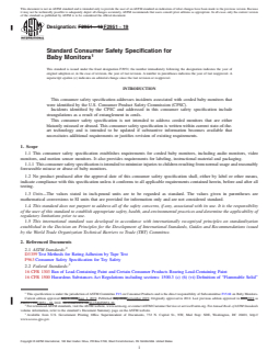 ASTM F2951-19 REDLINE ASTM F2951-19 - Standard Consumer Safety Specification for Baby Monitors - Page 1 preview