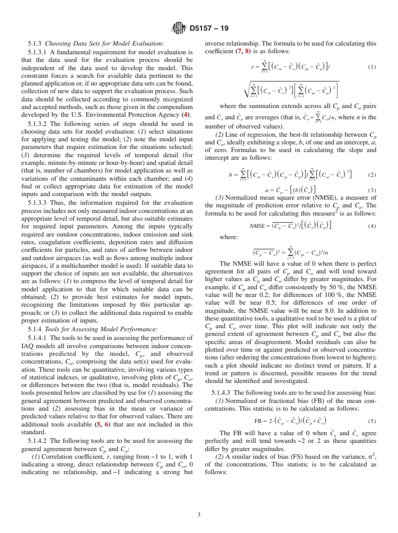 ASTM D5157-19 - Standard Guide for  Statistical Evaluation of Indoor Air Quality Models