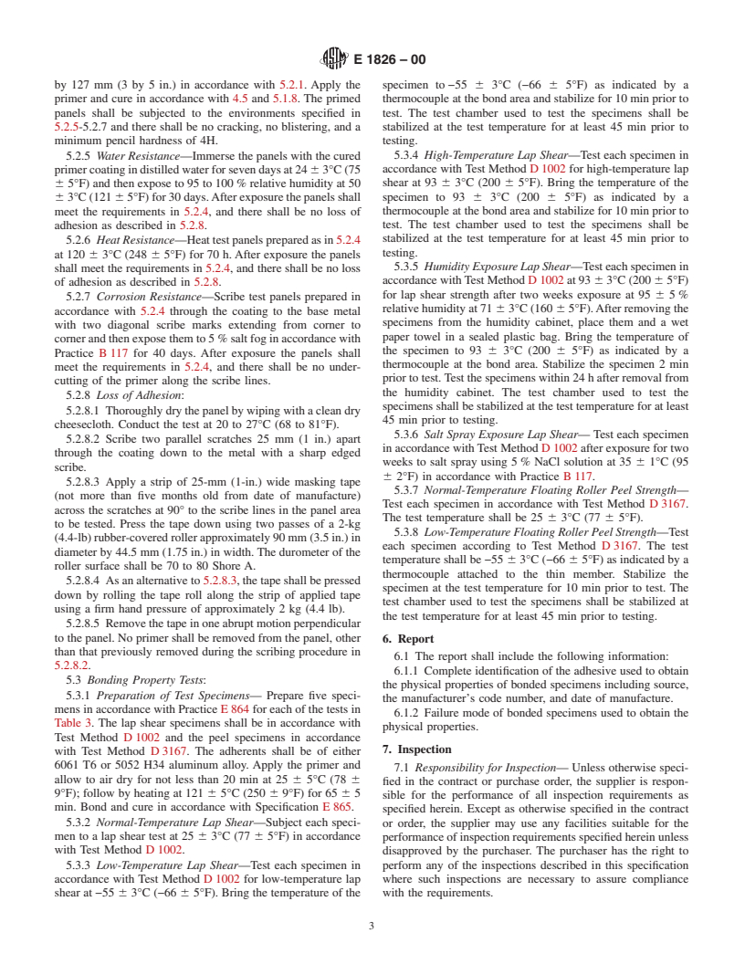 ASTM E1826-00 - Standard Specification for Low Volatile Organic Compound (VOC) Corrosion-Inhibiting Adhesive Primer for Aluminum Alloys to Be Adhesively Bonded