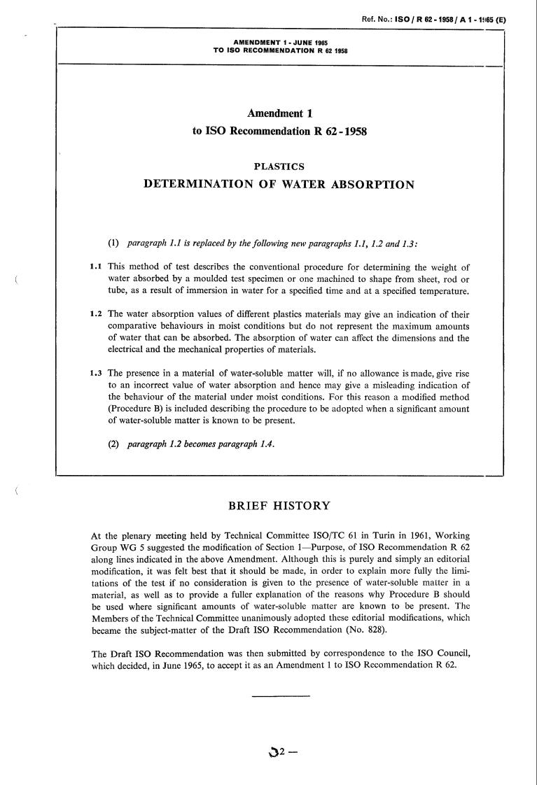 ISO/R 64:1958 - Title missing - Legacy paper document
Released:1/1/1958