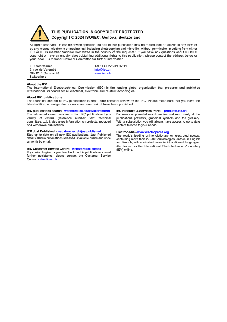 ISO/IEC 15067-3-51:2024 ISO/IEC 15067-3-51:2024 - Information technology - Home Electronic System (HES) application model - Part 3-51: Framework of a narrow AI engine for a premises energy management system using energy management agents
Released:6/28/2024
Isbn:9782832291832 - Page 2 preview