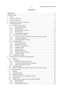IEC 60645-6:2022 - Electroacoustics - Audiometric equipment - Part 6: Instruments for the measurement of otoacoustic emissions - Page 4 preview