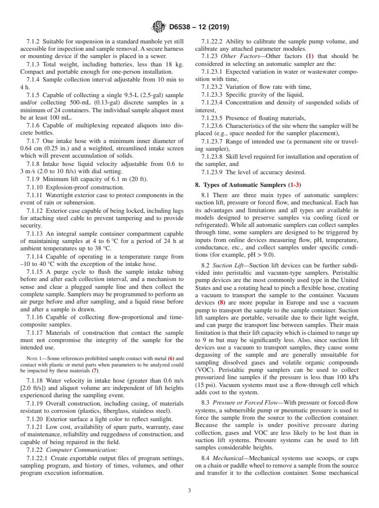 ASTM D6538-12(2019) - Standard Guide for  Sampling Wastewater With Automatic Samplers