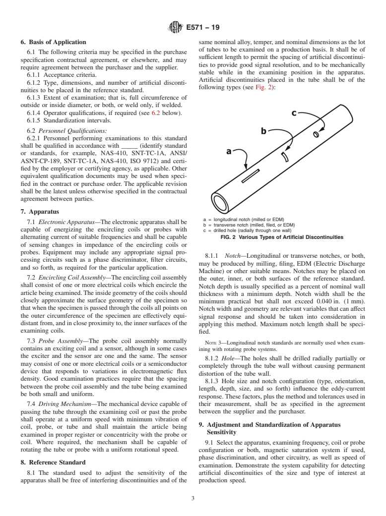 ASTM E571-19 - Standard Practice for  Electromagnetic (Eddy-Current) Examination of Nickel and Nickel  Alloy Tubular Products