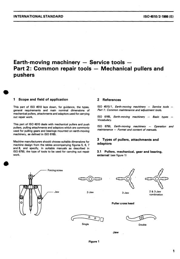 ISO 4510-2:1986 - Earth-moving machinery -- Service tools
