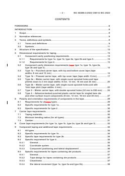 REDLINE IEC 60286-3:2022 CMV - Packaging of components for automatic handling - Part 3: Packaging of surface mount components on continuous tapes
Released:11/15/2022 - Page 4 preview