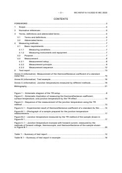 IEC 60747-5-14:2022 - Semiconductor devices - Part 5-14: Optoelectronic devices - Light emitting diodes - Test method of the surface temperature based on the thermoreflectance method - Page 4 preview