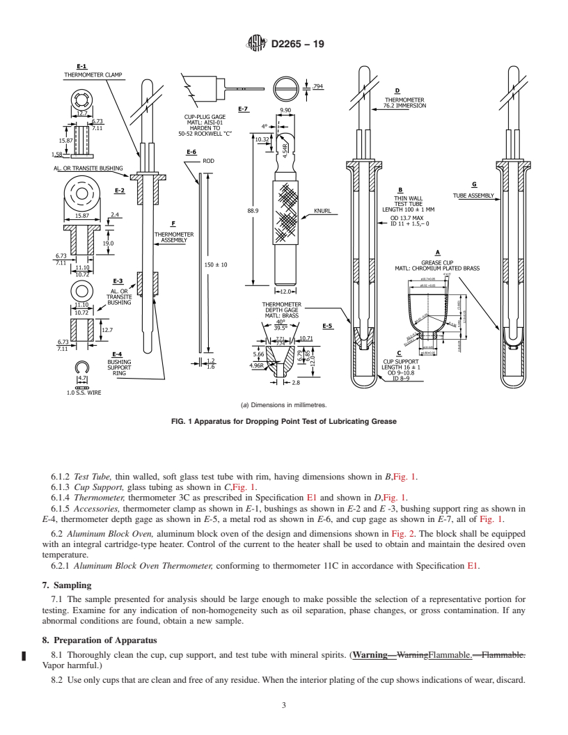 REDLINE ASTM D2265-19 - Standard Test Method for  Dropping Point of Lubricating Grease Over Wide Temperature   Range