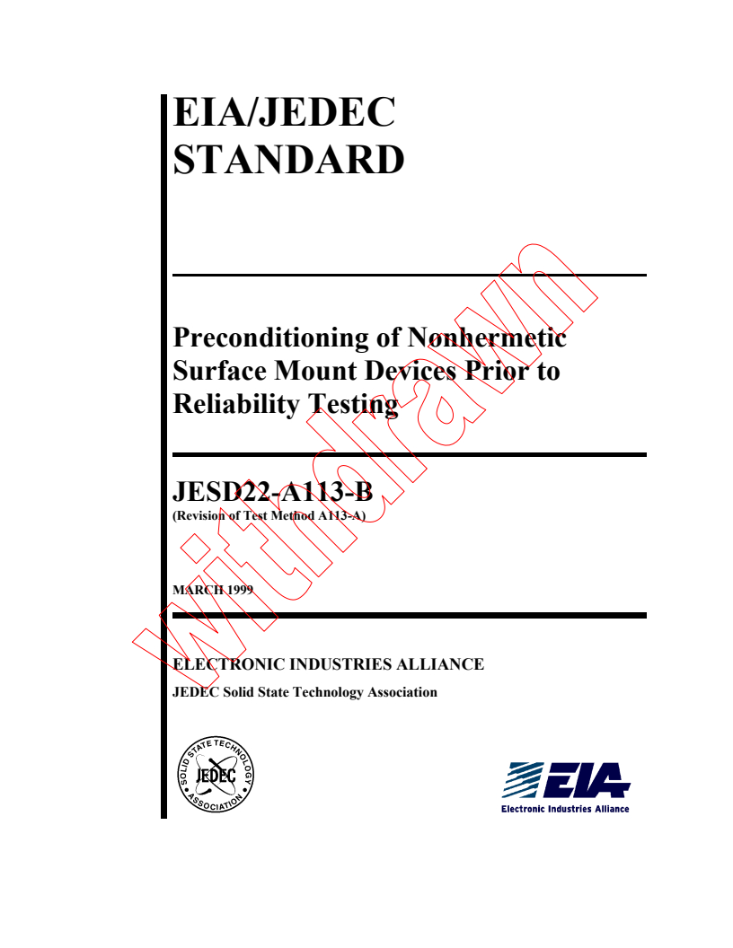 IEC PAS 62182:2000 - Preconditioning of nonhermetic surface mount devices prior to reliability testing
Released:9/14/2000
Isbn:2831853060