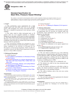 ASTM A905-19 ASTM A905-19 - Standard Specification for Steel Wire, Pressure Vessel Winding - Page 1 preview
