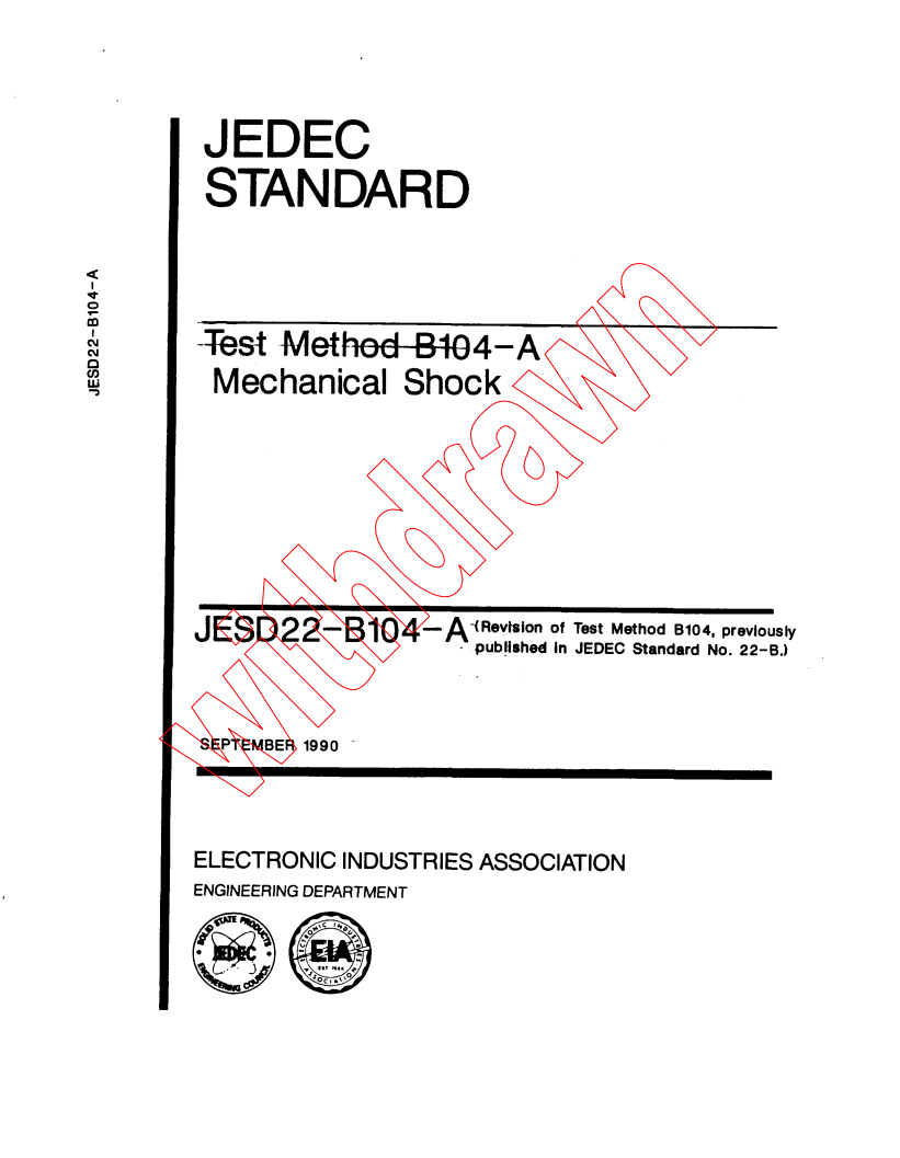 IEC PAS 62186:2000 - Mechanical shock test method
Released:8/24/2000
Isbn:2831853109
