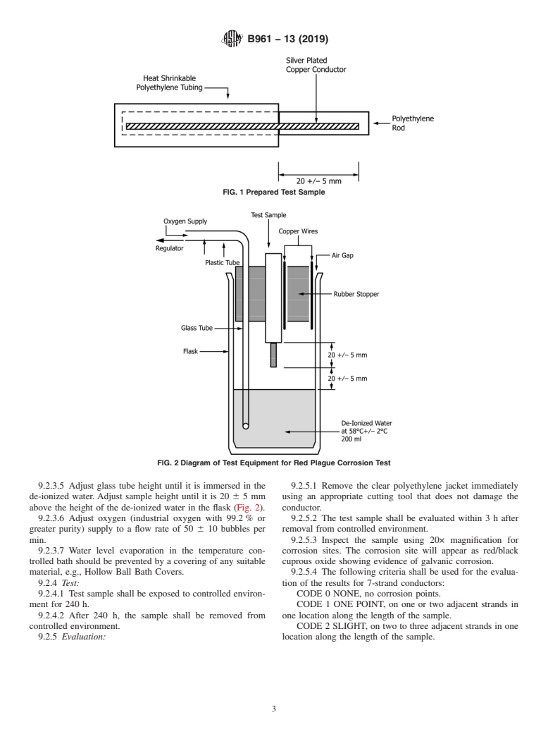 ASTM B961-13(2019) - Standard Specification for Silver Coated Copper and Copper Alloy Stranded Conductors for  Electronic Space Application