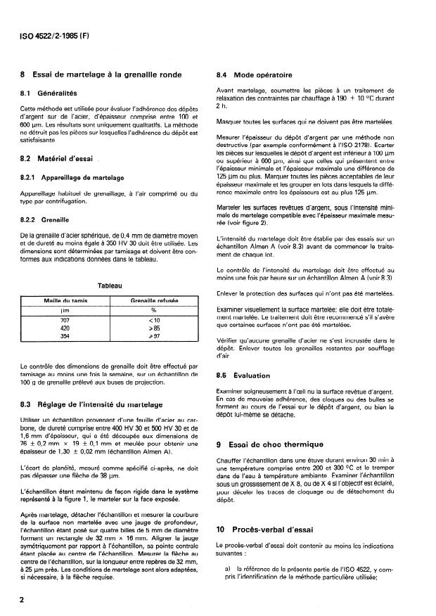 ISO 4522-2:1985 ISO 4522-2:1985 - Revetements métalliques -- Méthodes d'essais des dépôts électrolytiques d'argent et d'alliages d'argent - Page 4 preview