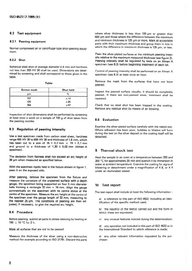 ISO 4522-2:1985 ISO 4522-2:1985 - Metallic coatings -- Test methods for electrodeposited silver and silver alloy coatings - Page 4 preview