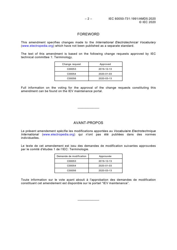IEC 60050-731:1991/AMD5:2020 IEC 60050-731:1991/AMD5:2020 - Amendment 5 - International Electrotechnical Vocabulary (IEV) - Part 731: Optical fibre communication - Page 4 preview