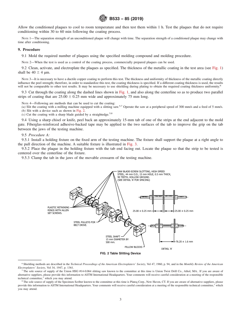 REDLINE ASTM B533-85(2019) - Standard Test Method for  Peel Strength of Metal Electroplated Plastics