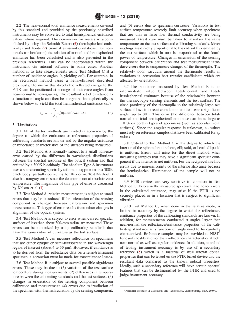 ASTM E408-13(2019) - Standard Test Methods for Total Normal Emittance of Surfaces Using Inspection-Meter Techniques