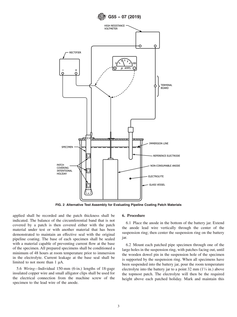 ASTM G55-07(2019) - Standard Test Method for Evaluating Pipeline Coating Patch Materials