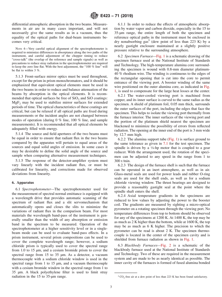 ASTM E423-71(2019) - Standard Test Method for Normal Spectral Emittance at Elevated Temperatures of Nonconducting  Specimens