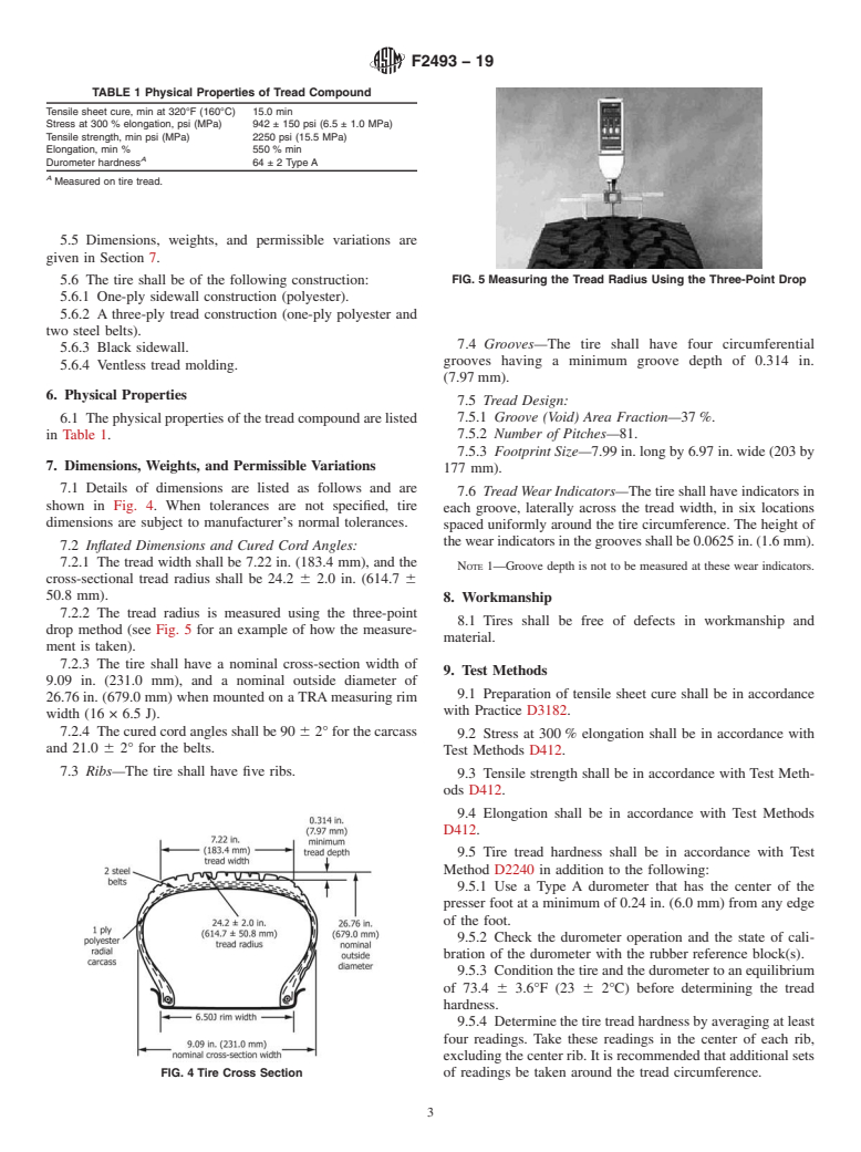 ASTM F2493-19 - Standard Specification for P225/60R16 97S Radial Standard Reference Test Tire