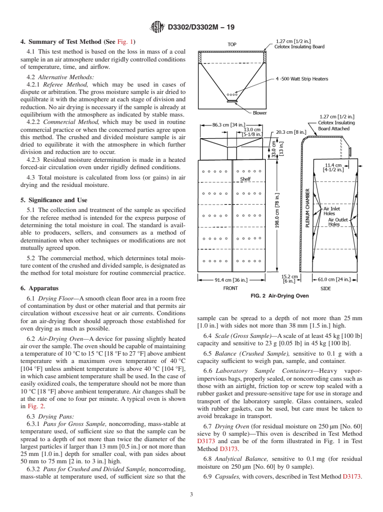 ASTM D3302/D3302M-19 - Standard Test Method for  Total Moisture in Coal